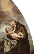 Saint Felix of Cantalice with the Christ Child, 1665-1666. Creator: Murillo, Bartolomé Estebàn (1617-1682).