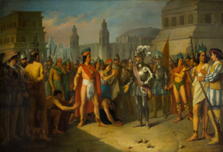 Seizing of Cuauhtémoc, last Emperor of Mexico, 1854. Creator: Esquivel y Rivas, Carlos María (1830-1867).