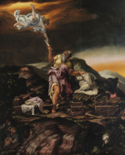 Abraham Sacrificing Isaac, after 1555. Creator: Orsi, Lelio (1511-1587).