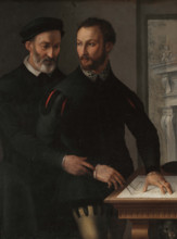 Double Male Portrait (Probably Portrait of Duke of Parma Ottavio Farnese and his Military..., 1556. Creator: Manzuoli (Maso da San Friano), Tommaso (1531-1571).