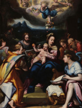 Holy Family with Angels and Saints, c1600. Creator: Calvaert, Denys (ca 1540-1619).