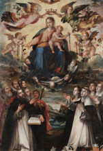 The Madonna of the Rosary, 1582-1584. Creator: Mijtens (Meytens), Aert (1541-1602).