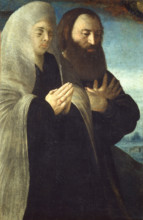 Self-portrait with His Wife Placida, 1530-1535. Creator: Caroto, Giovan Francesco (c. 1480-1555).