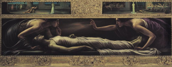 La muerte de santa Inés (The death of Saint Agnes), 1917-1918. Creator: Romero de Torres, Julio (1874-1930).