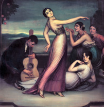 Flamenco songs and dances, 1917. Creator: Romero de Torres, Julio (1874-1930).