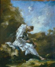 Hermit in the Desert, First third of 18th century. Creator: Magnasco, Alessandro (1667-1749).