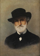 Portrait of the Composer Giuseppe Verdi (1813-1901), End of 19th century. Creator: Lombardini, Bice (active End of 19th-Early 20th cen.).