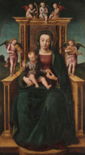 Enthroned Madonna with Child and Angels, 1510-1515. Creator: Brea, Ludovico (Louis) (c. 1450-c. 1523).