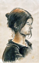 Portrait of Suzanne Valadon, 1891. Creator: Utrillo, Miquel (1862-1934).
