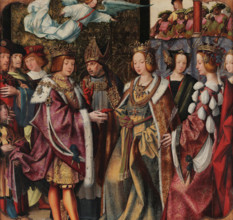 The Engagement of St Ursula and Prince Etherius (from the Saint Auta Altarpiece), c1522. Creator: Anonymous.