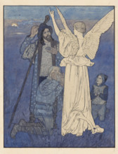 Nativity. Midnight Song (Study for the "Infancy Gospel of Our Lord Jesus Christ"), 1890. Creator: Schwabe, Carlos (1866-1926).
