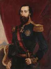 Portrait of King Ferdinand II of Portugal (1816-1885), c1856. Creator: Bordalo Pinheiro, Manuel Maria (1815-1880).