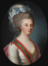 Portrait of Queen Maria I of Portugal (1734-1816), 1780s. Creator: Troni, Giuseppe (1739-1810).