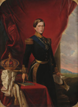 Portrait of King Pedro V of Portugal (1837-1861). Creator: Bordalo Pinheiro, Manuel Maria (1815-1880).
