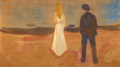 Summer Night. The Lonely Ones (The Reinhardt Frieze), 1906-1907. Creator: Munch, Edvard (1863-1944).