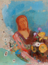 Closed Eyes, after 1900. Creator: Redon, Odilon (1840-1916).