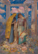 Mystical Conversation, c1896. Creator: Redon, Odilon (1840-1916).