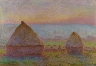 Grainstacks at Giverny. The Evening Sun, 1888-1889. Creator: Monet, Claude (1840-1926).