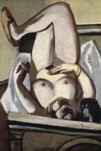 Female Nude with a Dog, 1927. Creator: Beckmann, Max (1884-1950).