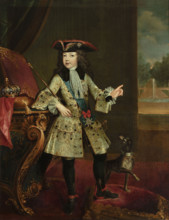 Portrait of the King Louis XV (1710-1774) as Child, c1717. Creator: Justinat, Augustin-Oudart (1663-1743).
