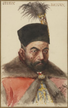 Portrait of Stephan Báthory (1533-1586), King of Poland and Grand Duke of Lithuania, 1909. Creator: Strzalecki, Jan Michal (1837/38-1919).