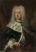Portrait of King Frederick I of Sweden (1676-1751), 1720s. Creator: Anonymous.