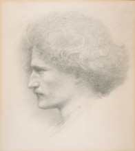 Portrait of the composer Ignacy Jan Paderewski (1860-1941), 1892. Creator: Burne-Jones, Sir Edward Coley (1833-1898).