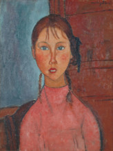 Girl with Pigtails, c1918. Creator: Modigliani, Amedeo (1884-1920).