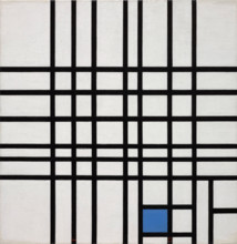 Composition No. 12 with Blue, 1936-1942. Creator: Mondrian, Piet (1872-1944).