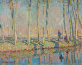 Jean-Pierre Hoschedé and Michel Monet on the Bank of the Epte, c1887-1890. Creator: Monet, Claude (1840-1926).