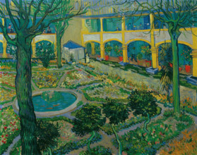 The Courtyard of the Hospital at Arles, 1889. Creator: Gogh, Vincent, van (1853-1890).