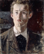 Self-portrait, 1882-1883. Creator: Munch, Edvard (1863-1944).