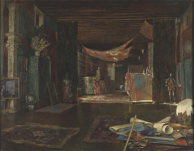 Atelier of the artist at Palazzo Pesaro degli Orfei. Creator: Fortuny y Madrazo, Mariano (1871-1949).