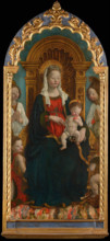 Madonna and Child Enthroned with Four Angels, 1475-1480. Creator: Spanzotti, Giovanni Martino (ca 1455-ca 1528).