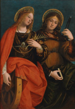 Saint Catherine of Alexandria and Saint Apollonia, before 1519. Creator: Ferrari, Gaudenzio (ca 1477-1546).