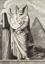 Author of the Figures. From the Series "Mascarade à la Grecque" (Greek style masquerade), 1771. Creator: Petitot, Ennemond (1727-1801).