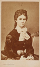 Portrait of Elisabeth of Bavaria, 1860s. Creator: Rabending, Emil (1823-1886).