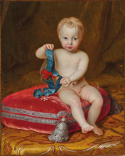 Portrait of Ferdinand VI of Spain (1713-1759) when Infante, with the Order of the Saint Esprit... Creator: Houasse, Michel-Ange (1680-1730).