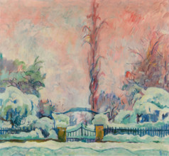 Nevicata, snowfall, 1919. Creator: Giacometti, Giovanni (1868-1933).