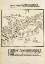 Detailed view of Lucerne. From Kronika by Petermann Etterlin, 1507. Creator: Master D.S. (active Early 16th cen.).