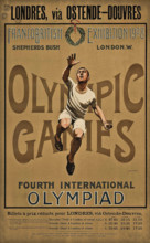 Fourth International Olympiad. London 1908, via Ostend or Dover!, 1908. Creator: Johnson, Alfred Edwin (1879-?).