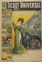 The universal admission ticket for attractions at the 1900 Universal Exhibition in Paris, 1900. Creator: Chapellier, Philippe (active End of 18th - Early 20th cen.).