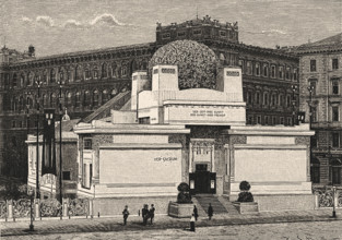The Home of the Vienna Secession, from: "Over Land and Sea", 1898, No. 13, 1898. Creator: Anonymous.