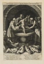 Six Children Killed in Regensburg, from Bavaria Sancta , 1627. Creator: Sadeler, Raphael, the Younger (1584-1632).