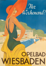 Your weekend? Opelbad Wiesbaden, 1934. Creator: Köhler, Georg Johann (1890-1944).