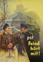 Psst! The Enemy is Listening!, 1944. Creator: Stahl, Erich Ludwig (1882-1943).