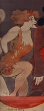 Colette Willy. Detail of the poster "Tous les soirs Marigny Revue", 1907. Creator: Lourdey, Maurice (1860-1934).