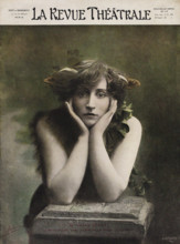 Colette as Le Petit Faune in Le Desir, La Chimere et l'Amour at Théâtre des Mathurins, 1906. Creator: Anonymous.