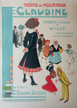 Claudine. Operette d'apres les romans de Willy & Colette Willy. Musique de Rodolphe Berger, 1910. Creator: Clérice Frères, (François & Victor Clérice) (active 1890s-1910s).