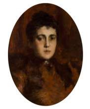 Portrait of Countess Sofia Nikolayevna Golitsyna (1851-1925), née Delyanova. Creator: Trubetskoy (Troubetzkoy), Prince Pavel Petrovich (1866-1938).